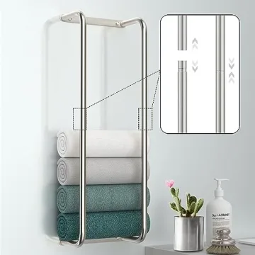 Rxvotocr Stylish Towel Rack for Small Bathrooms