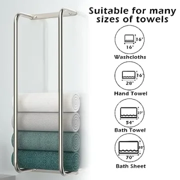 Rxvotocr Stylish Towel Rack for Small Bathrooms