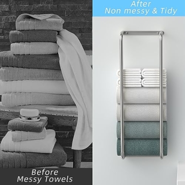 Rxvotocr Stylish Towel Rack for Small Bathrooms