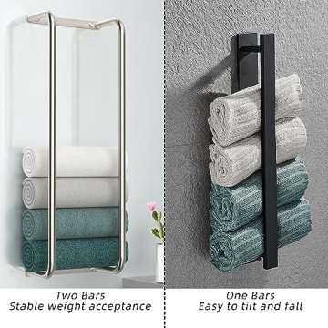 Rxvotocr Stylish Towel Rack for Small Bathrooms