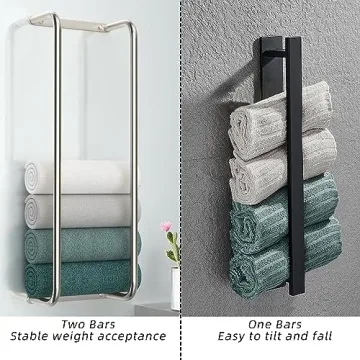 Rxvotocr Stylish Towel Rack for Small Bathrooms