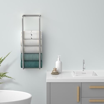 Rxvotocr Stylish Towel Rack for Small Bathrooms