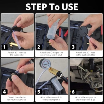 HTOMT 2 in 1 Brake Bleeder Kit for Easy Automotive Maintenance