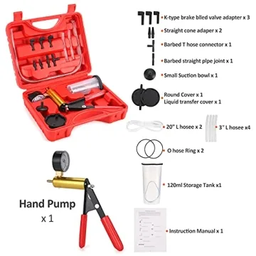 HTOMT 2 in 1 Brake Bleeder Kit for Easy Automotive Maintenance