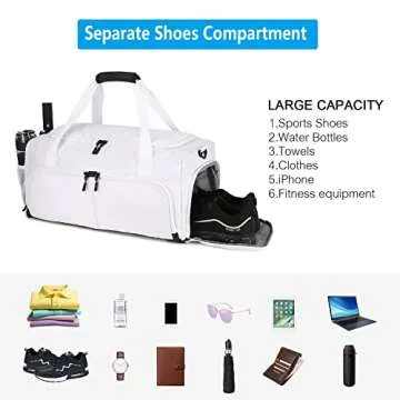 Durable Sucipi Gym Bag with Water Resistant Pocket