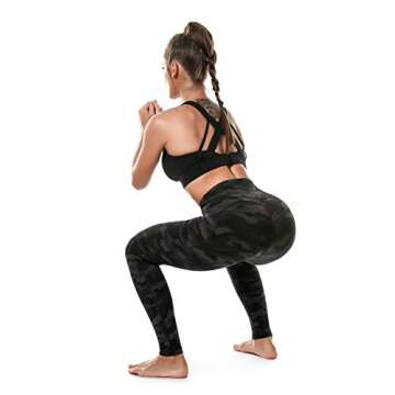 Ritiriko Women's Yoga Pants High Waisted Crop Workout Running Leggings with Side Pocketed Tummy Control