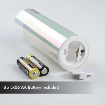 Rhytsing Glass Battery Operated LED Candles, White Slim Flameless Candles with Remote, Warm White Light, 8 Batteries Included - D 2‘’ - Set of 4 (Pearlescent)