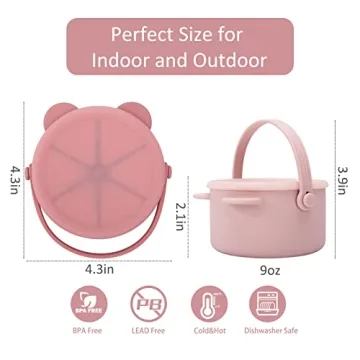 Dilovely Silicone Snack Cups for Healthy Toddler Snacking