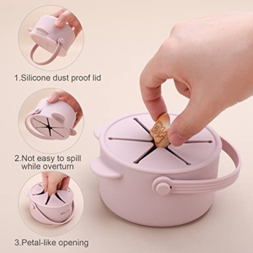 Dilovely Silicone Snack Cups for Healthy Toddler Snacking