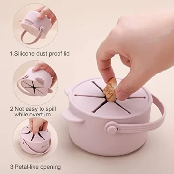 Dilovely Silicone Snack Cups for Healthy Toddler Snacking