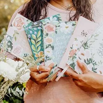 Loveall Design Co. Maya Theme, Hardback Journal, Cloth Bound Journal, Scripture Journal, Faith-Based Stationery, Lined Notebook, Floral Notebook,