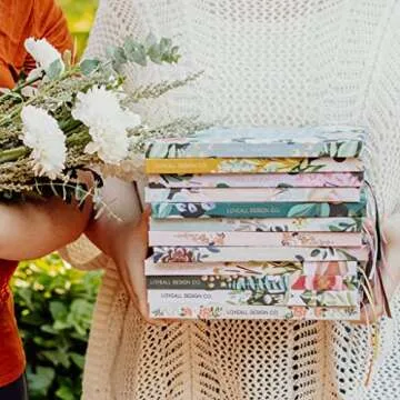 Loveall Design Co. Maya Theme, Hardback Journal, Cloth Bound Journal, Scripture Journal, Faith-Based Stationery, Lined Notebook, Floral Notebook,