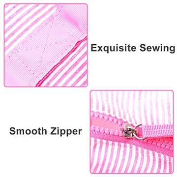 Gabigaba Kids Travel Overnight Bag Seersucker Carry On Lightweight Weekender Duffel Bag for Boys and Girls (Pink)