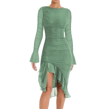 Chloefairy Women's Mermaid Cocktail Dress - Elegant & Sexy