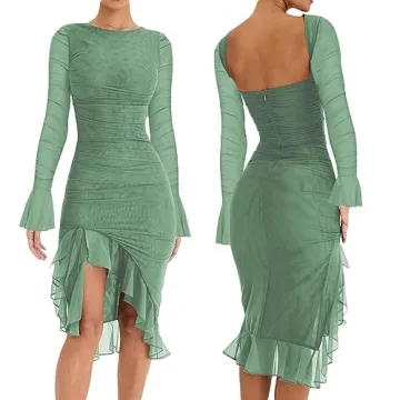 Chloefairy Women's Mermaid Cocktail Dress - Elegant & Sexy