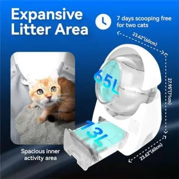 CATLINK Luxury Pro-X Automatic Cat Litter Box – Premium Self-Cleaning Solution for Multi-Cat Households with APP, Health Monitoring, Odor Control Cat Litter Box, White