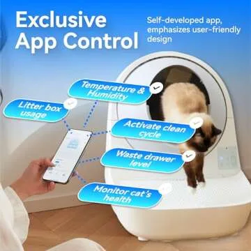 CATLINK Luxury Pro-X Automatic Cat Litter Box – Premium Self-Cleaning Solution for Multi-Cat Households with APP, Health Monitoring, Odor Control Cat Litter Box, White