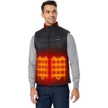 ORORO Men's Heated Vest with Battery Pack for Maximum Warmth