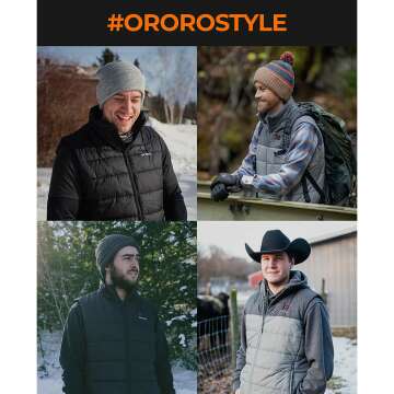 ORORO Men's Heated Vest with Battery Pack for Maximum Warmth