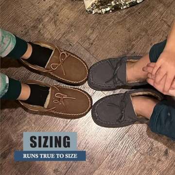 NORTY Size 3 Moccasin House Slippers for Kids- Slip-On Toddler Shoes for Boys and Girls - Suede - Runs True to Size - Baby Pink