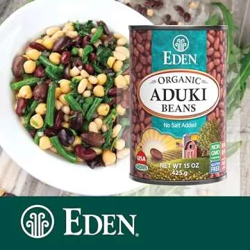Eden Organic Aduki Beans, (Azuki, Adzuki), Non-GMO, No Salt Added, Red Beans, Macrobiotic, 15 oz. Can (12-Pack Case)