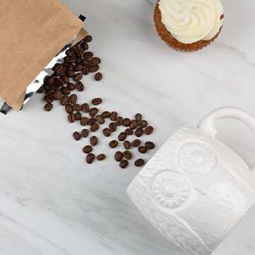 Oversized Embossed Owl Coffee or Tea Mug, 20 oz