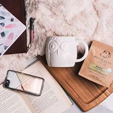 Oversized Embossed Owl Coffee or Tea Mug, 20 oz