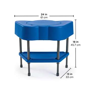 Children’s Factory Toddler Sensory Table with Lid, Blue, AFB5100PB, Adjustable Kids Sand & Water A...