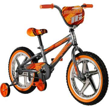 Mongoose Skid 16-Inch Boy's BMX Bike with Training Wheels