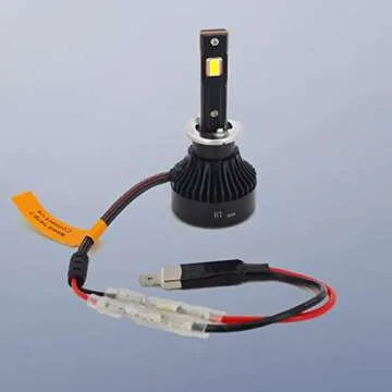 HIKARI H1 LED Male Adapter Plug Single Diode Converter Wiring Connecting Harness Socket Diode Extension Converter Cable Lines for Bulb Cables Accessories - 2 Pack