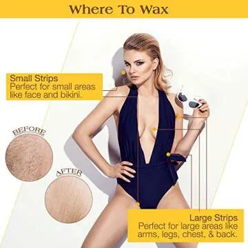 GiGi Waxing Strips - Small & Large Muslin Strips, 100 Each Pack