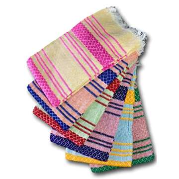 Handwoven Palm Baskets by Jacq & Jürgen - 3 Pack Multicolor - Medium Size Bundle - Traditional Mexican Tortillero