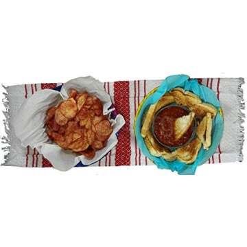 Handwoven Palm Baskets by Jacq & Jürgen - 3 Pack Multicolor - Medium Size Bundle - Traditional Mexican Tortillero