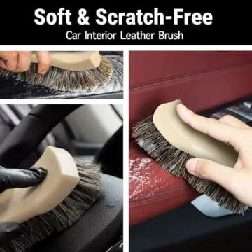 YeewayVeh Leather Cleaning Brush for Cars and Furniture
