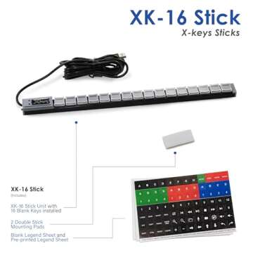 X-keys USB Stick Keys Programmable Keyboard (16 Key)