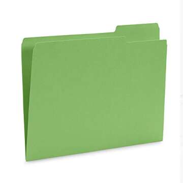 Blue Summit Supplies Ocean Tone Colored File Folders Letter Size, 1/3 Cut Top Tab File Folders, Assorted Blue and Green Colored, for Organizing and File Cabinet Storage, 100 Pack