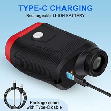 Anyork Golf Laser Rangefinder - Magnetic & Rechargeable