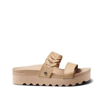 Reef Women's Cushion Vista Hi Twist Sandal, Seashell, 8.5