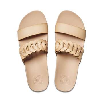 Reef Women's Cushion Vista Hi Twist Sandal, Seashell, 8.5