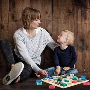 Alphabet Puzzle - Premium ABC Wooden Peg Puzzle - Extra Large