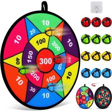 Hony Double Sided Dart Board for Indoor and Outdoor Fun
