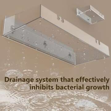 Durmmur Acrylic Shower Caddy with Soap Dish, 3Pack Clear Adhesive Bathroom Shower Shelves Organizer, Transparent Floating Shelf for Wall Storage Shower Mirror, With Hook