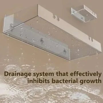 Durmmur Acrylic Shower Caddy with Soap Dish, 3Pack Clear Adhesive Bathroom Shower Shelves Organizer, Transparent Floating Shelf for Wall Storage Shower Mirror, With Hook