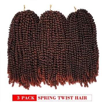 16 inch Spring Twist Crochet Braids Hair for Butterfly Locs Bomb Twist Crochet Hair Beyond Beauty Om...