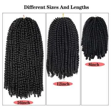16 inch Spring Twist Crochet Braids Hair for Butterfly Locs Bomb Twist Crochet Hair Beyond Beauty Ombre Colors Synthetic Fluffy Hair Extension 3 Packs(16 Inch, M1B-350)