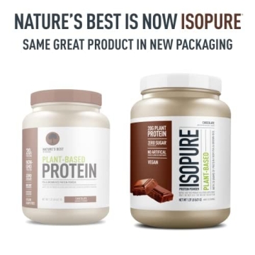 Isopure Vegan Protein Powder Chocolate, 20g per Serving, Gluten-Free