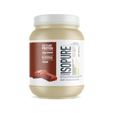 Isopure Vegan Protein Powder Chocolate, 20g per Serving, Gluten-Free