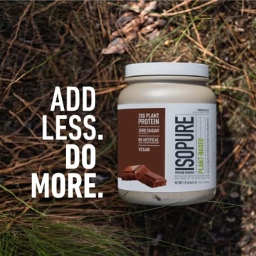 Isopure Vegan Protein Powder Chocolate, 20g per Serving, Gluten-Free