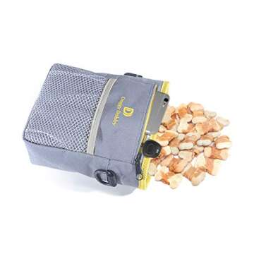DoggyDobby Dog Treat Training Pouch with Poop Bag Dispenser, 3 Ways to Wear, Adjustable Waist Belt and Shoulder Strap