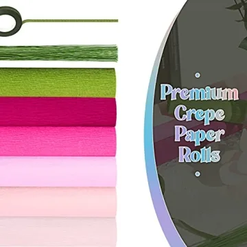 Gersoniel Crepe Paper Flower DIY Kit for Crafts and Decor